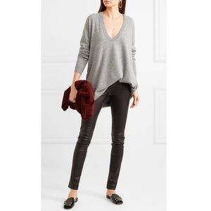 The Row Moto Stretch Leather Leggings - sz L